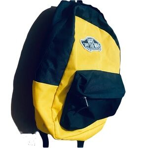 Vans Yellow and Black Backpack Skateboard Backpack/Vibrant Design